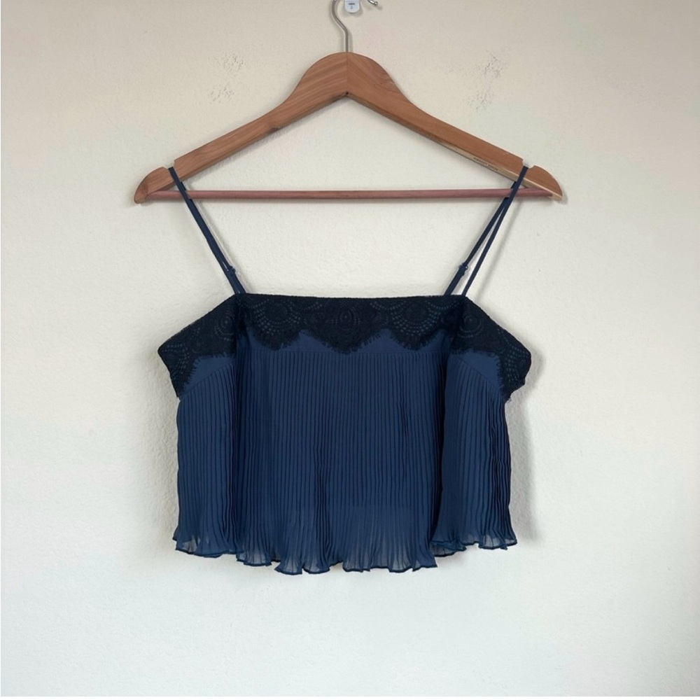 Free People Lace Pleated Cropped Camisole